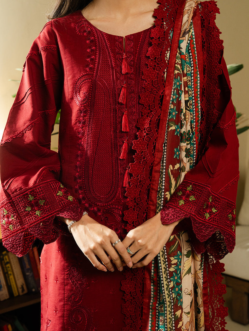Faiza Faisal Embroidered Summer Lawn Unstitched 3Pc Suit - FRESA