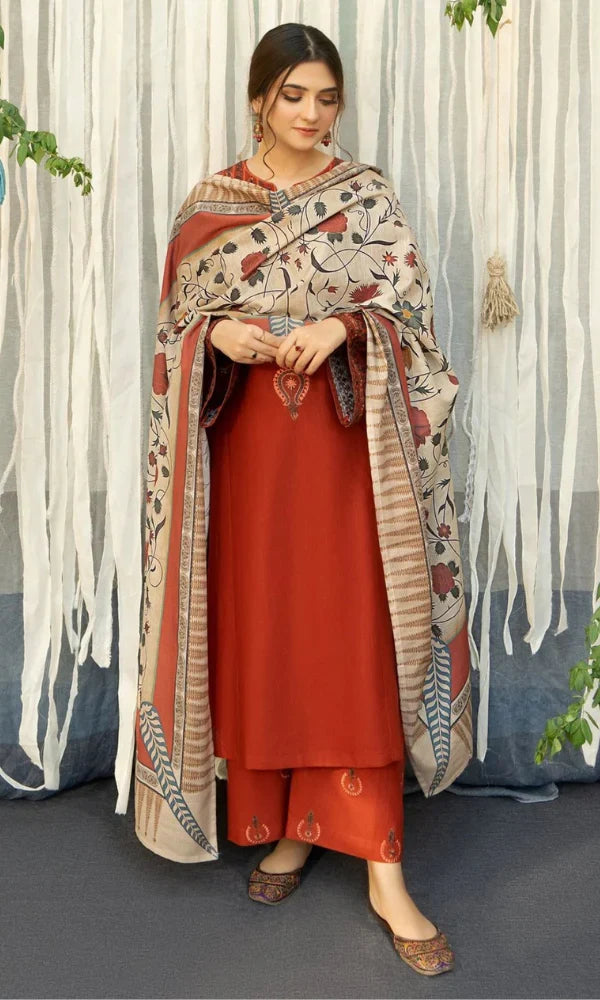 URGE-Embroidered Lawn Unstitched 3PC with Embroidered Trouser